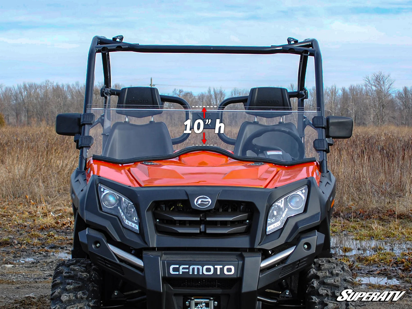 SuperATV - CFMOTO UForce 800 Scratch Resistant Half Windshield