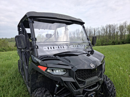CFMoto UForce 800 XL - 2 Pc General - Purpose Windshield with Vent and Clamp Options - 3 Star UTV