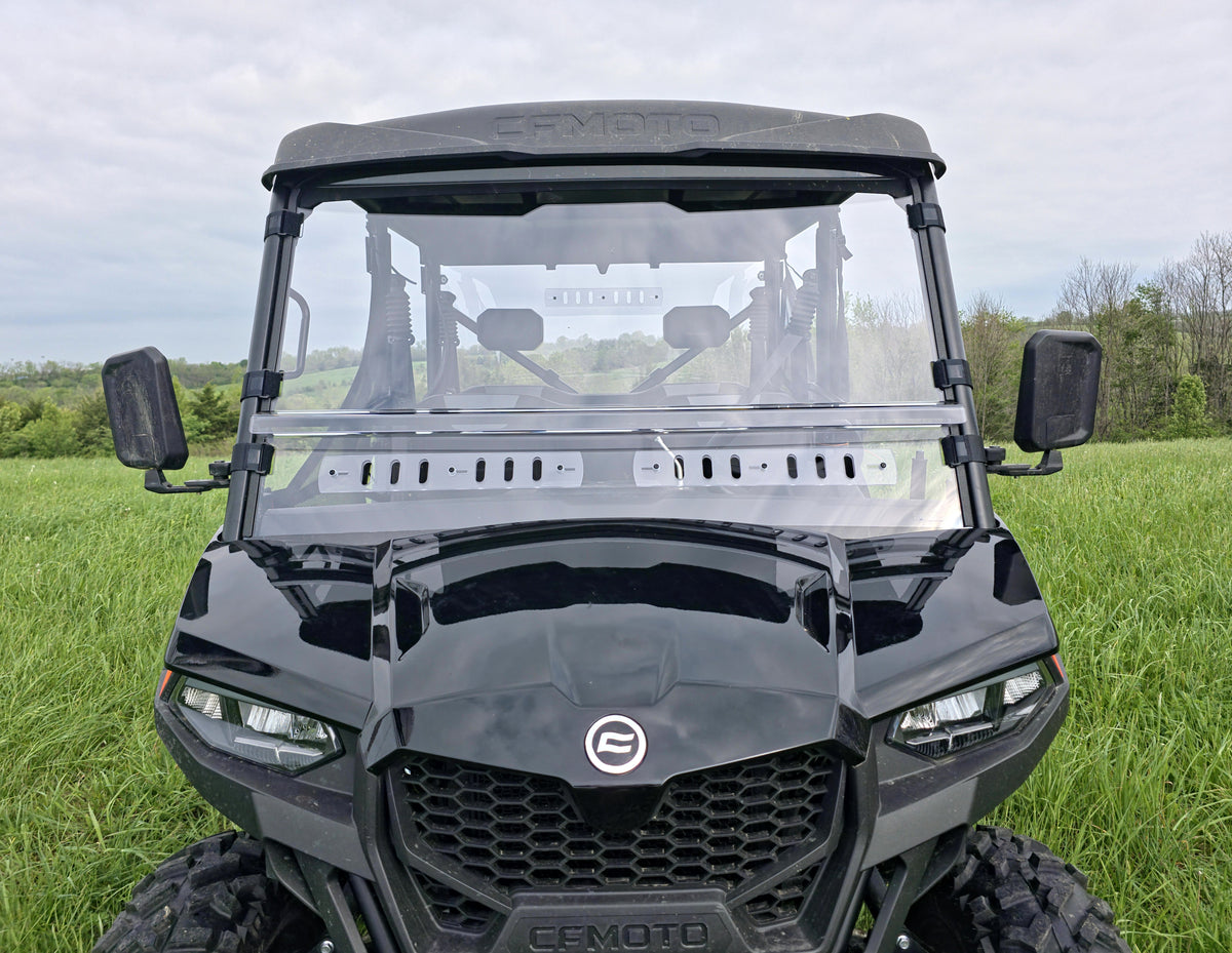CFMoto UForce 800 XL - 2 Pc General - Purpose Windshield with Vent and Clamp Options - 3 Star UTV
