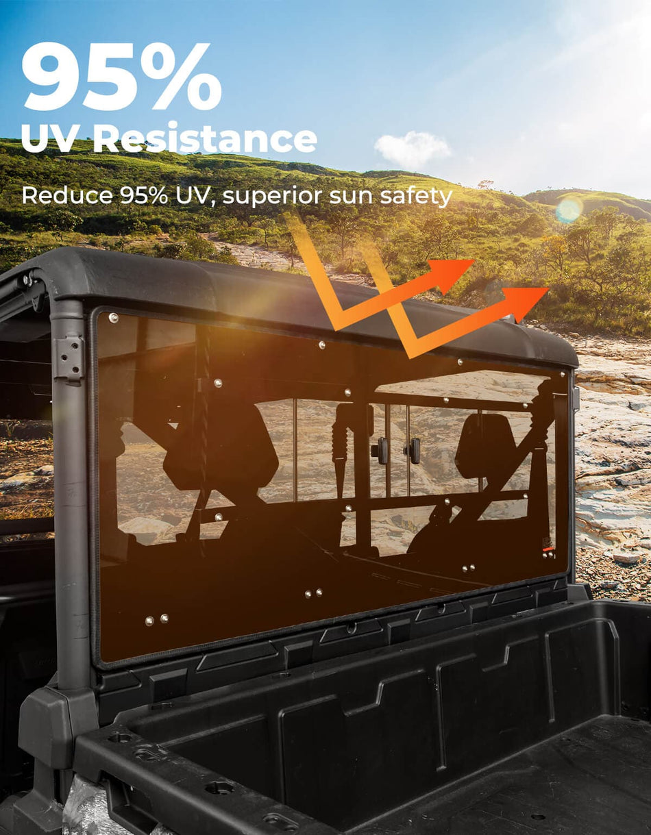 KEMIMOTO - Vented Rear Tinted Windshield for CFMOTO UFORCE 1000 2019+