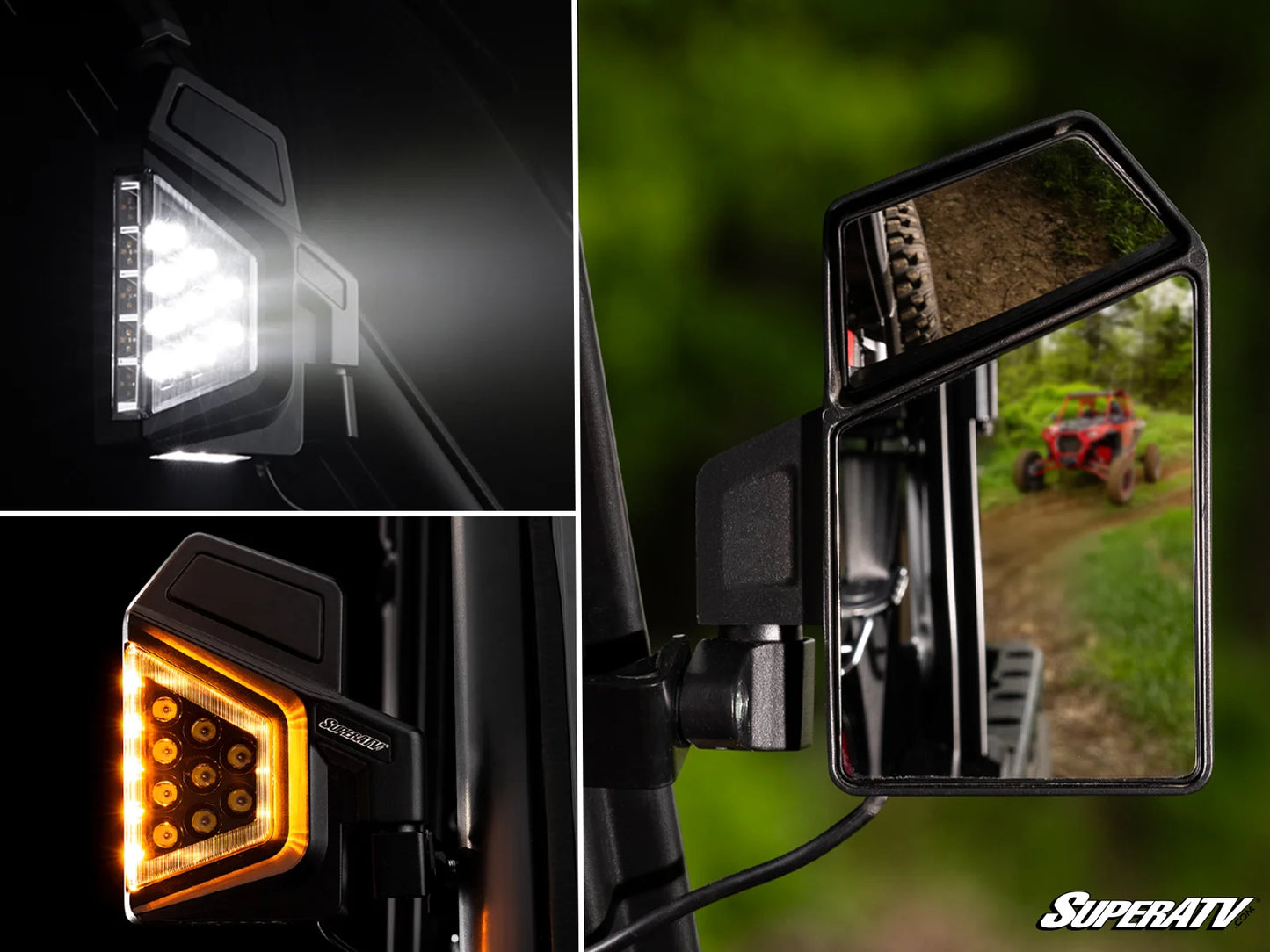 SuperATV - Can-Am Dual Section LED Side-View Mirrors