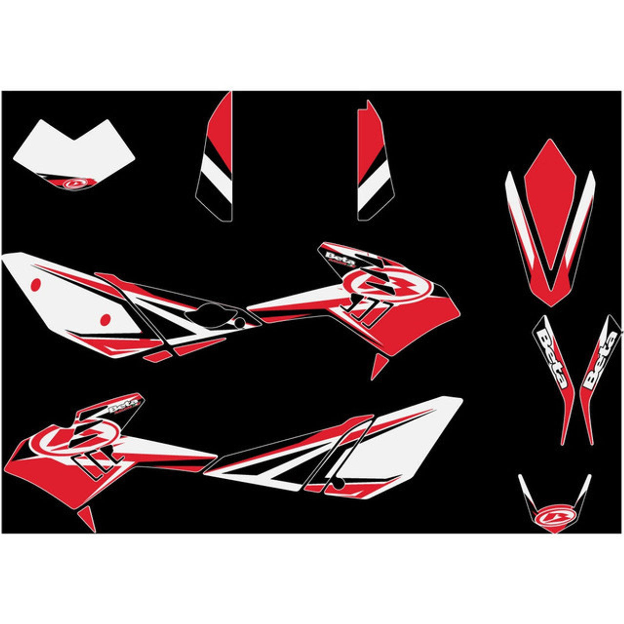 BETA - Graphic set, Rally Red, 2018