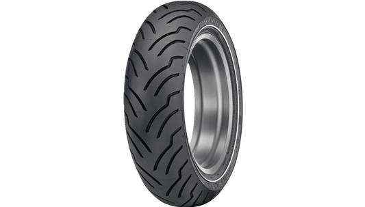 Dunlop - Tire - American Elite - Rear - 180/65B16 - Narrow Whitewall - 81H