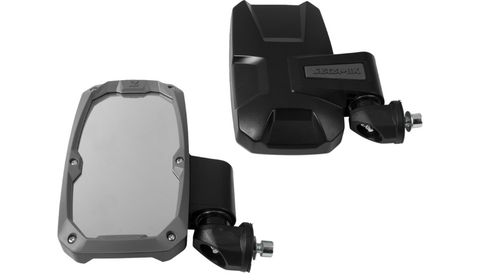 SEIZMIK -  Embark - Side View Mirrors - Rectangle - Black - 1.75" ROPS - Pair