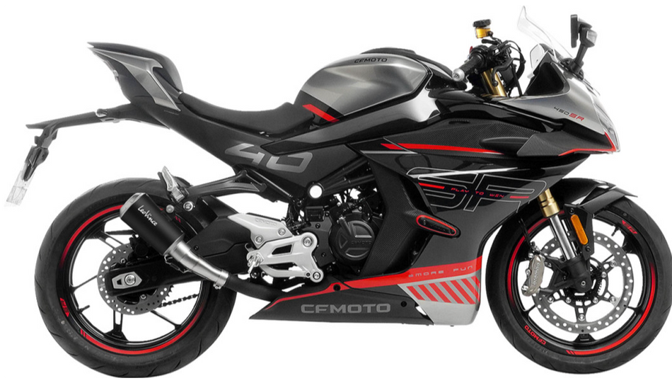 LEOVINCE - CFMOTO 450SS - LV-10 Slip-On Muffler, Black