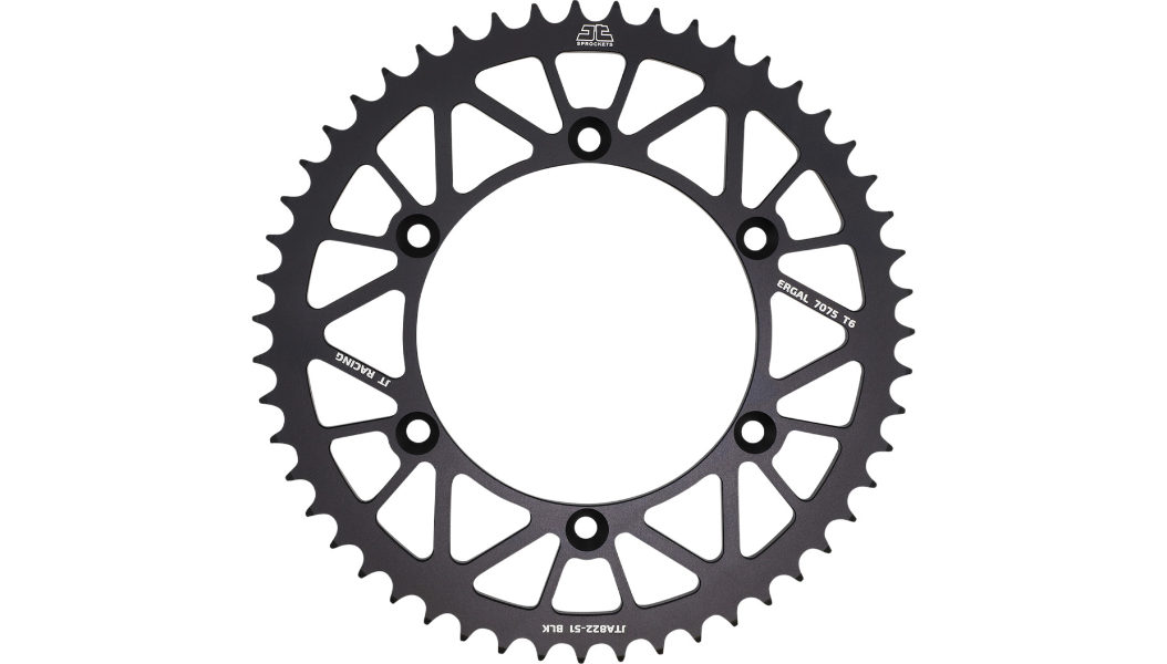 JT Sprockets - Rear Sprocket - 520 - Black - 51 Tooth - Beta/Gas Gas/Husqvarna/Suzuki
