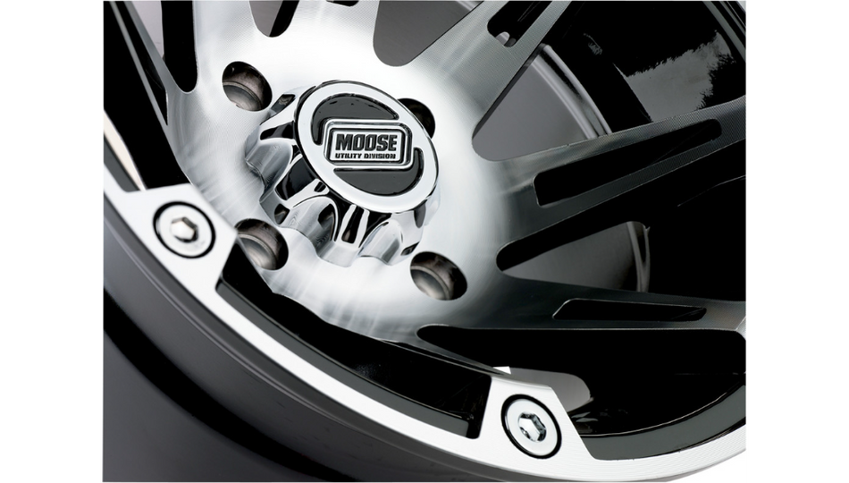 Moose Offroad - Wheel - 387X - Machined Black - 12x8 - 4/110 - 4+4
