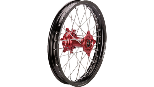 Moose Offroad - Wheel Assembly - SX-1 - Complete - Rear - Black Wheel/Red Hub - 18x2.15 - Beta
