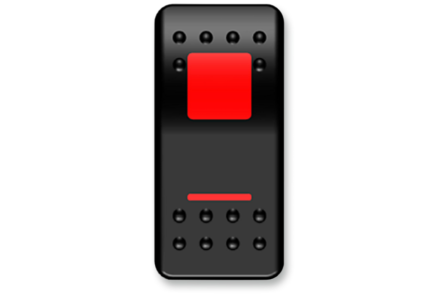 Moose Offroad - Rocker Switch - On/Off - Red