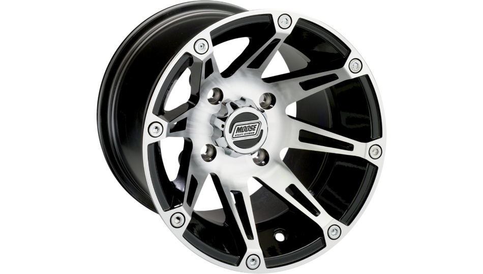 Moose Offroad - Wheel - 387X - Front - Machined Black - 14x7 - 4/110 - 4+3