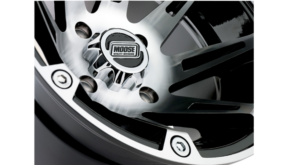 Moose Offroad - Wheel - 387X - Front - Machined Black - 14x7 - 4/110 - 4+3