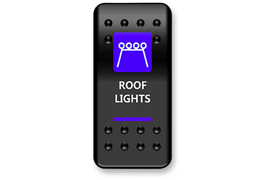 Moose Offroad - Rocker Switch - Roof Light - Blue