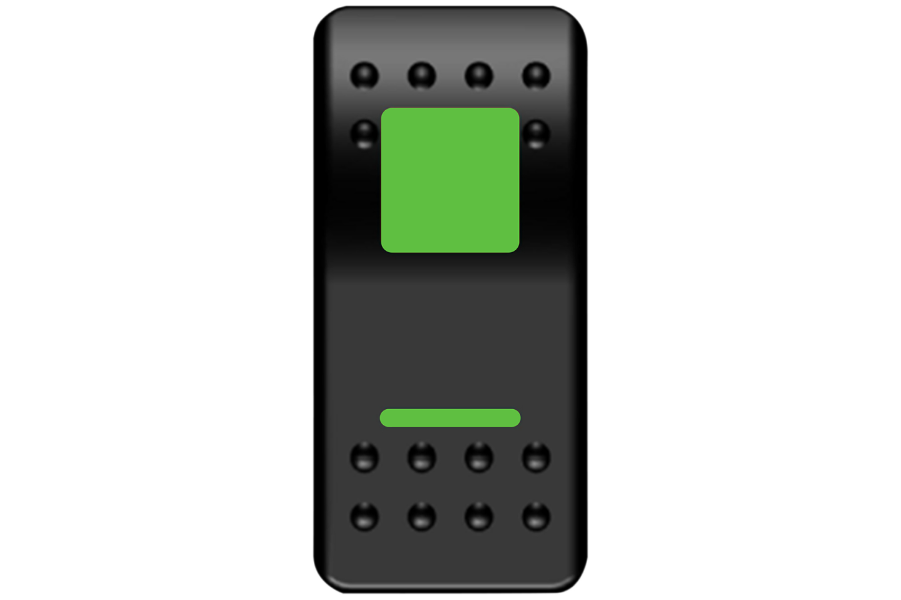 Moose Offroad - Rocker Switch - On/Off - Green