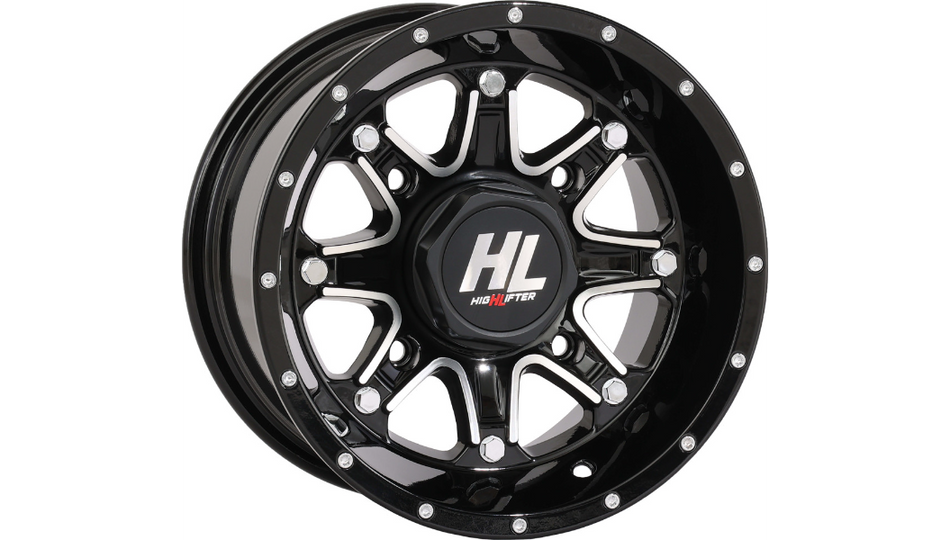 High Lifter - Wheel - HL4 - Gloss Black w/Machined - 12x7 - 4/110 - 4+3 (+10 mm)