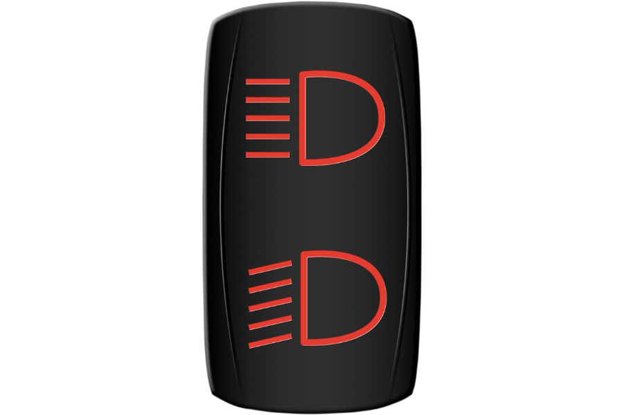 Moose Offroad - Rocker Switch - Hi/Lo Beam - Red