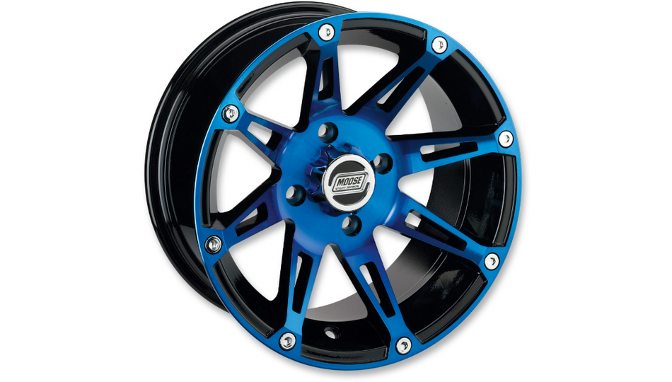 Moose Offroad - Wheel - 387X - Anodized Blue/Black - 12x8 - 4/110 - 4+4