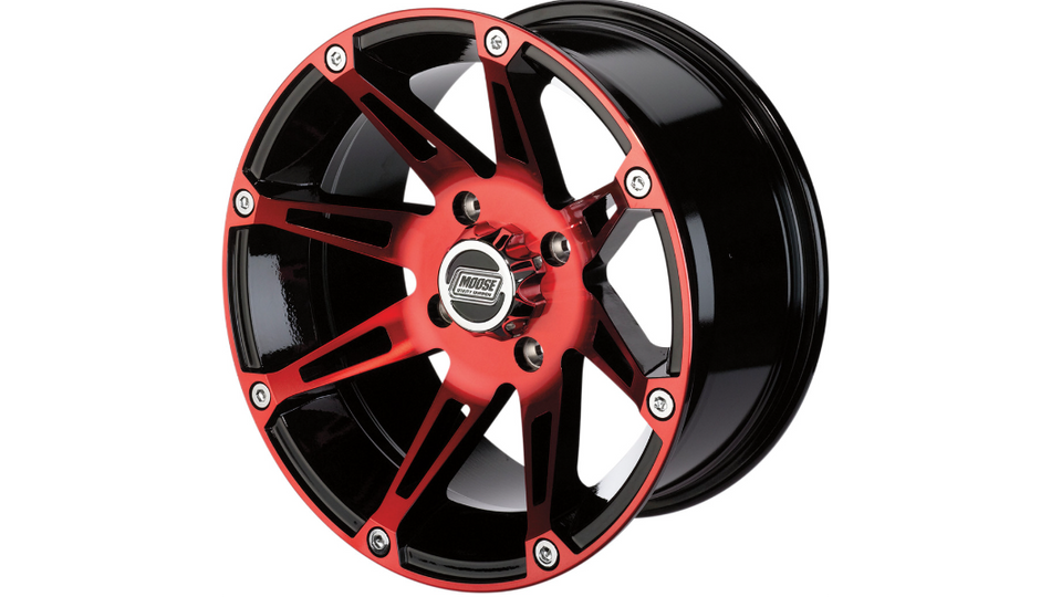 Moose Offroad - Wheel - 387X - Anodized Red/Black - 14x8 - 4/110 - 4+4