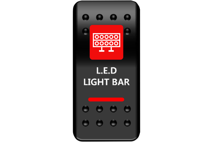Moose Offroad - Rocker Switch - Lightbar - Red