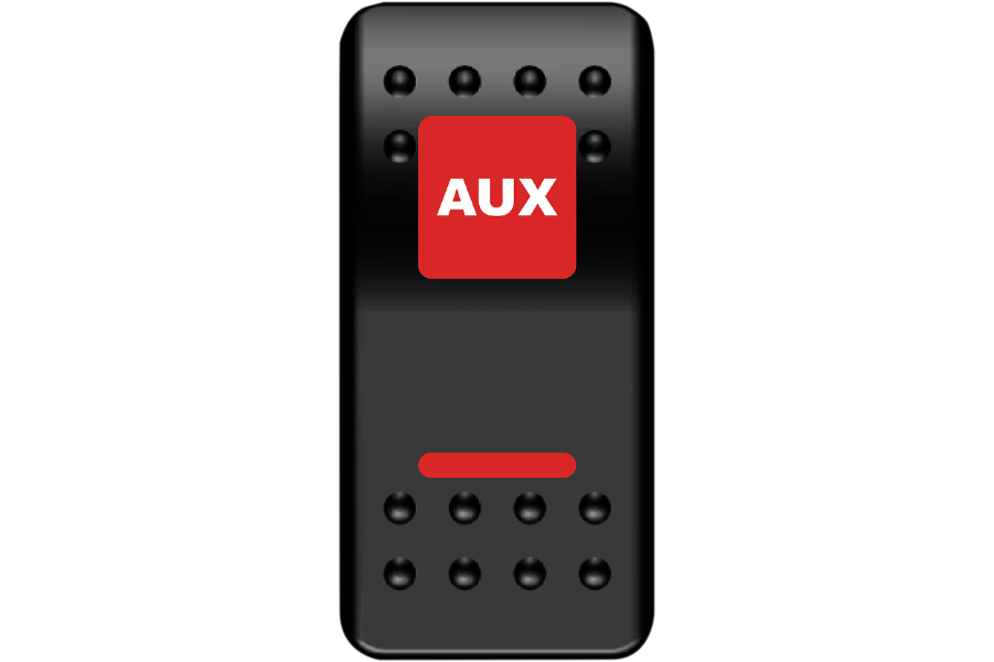 Moose Offroad - Rocker Switch - Auxilary Power - Red