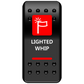Moose Offroad - Rocker Switch - Lighted Whip - Red