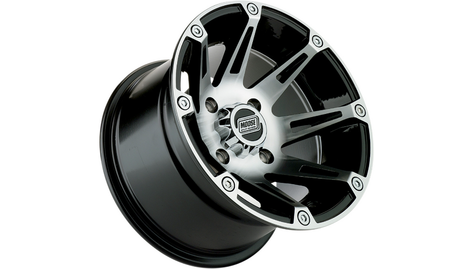 Moose Offroad - Wheel - 387X - Machined Black - 12x8 - 4/110 - 2+6