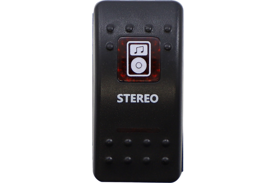 Moose Offroad - Rocker Switch - Stereo - Red