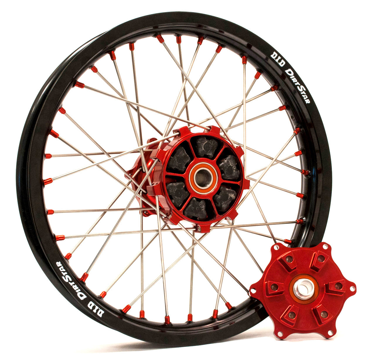 Beta - Dubya Cush-Drive Dirt Kit Red Hub, Black Rim, Red Spoke Nipples