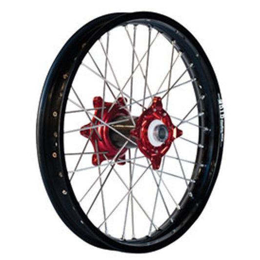 Beta - Dubya Wheel Set Red Hub, Black Rim, Red Nips