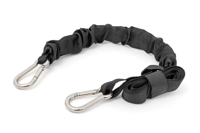 Rough Country - Elastic Straps - Carabiner Ends | 1" X 6' | Pair