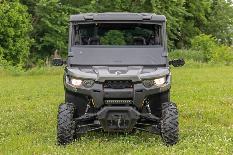 Rough Country - Tinted Half Windshield - Scratch Resistant | Can-Am Defender HD 5/HD 8/HD 9/HD 10