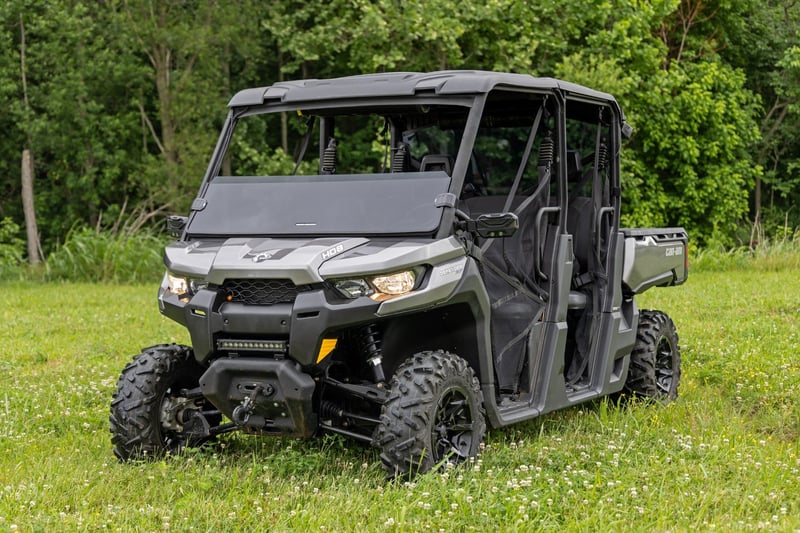 Rough Country - Tinted Half Windshield - Scratch Resistant | Can-Am Defender HD 5/HD 8/HD 9/HD 10