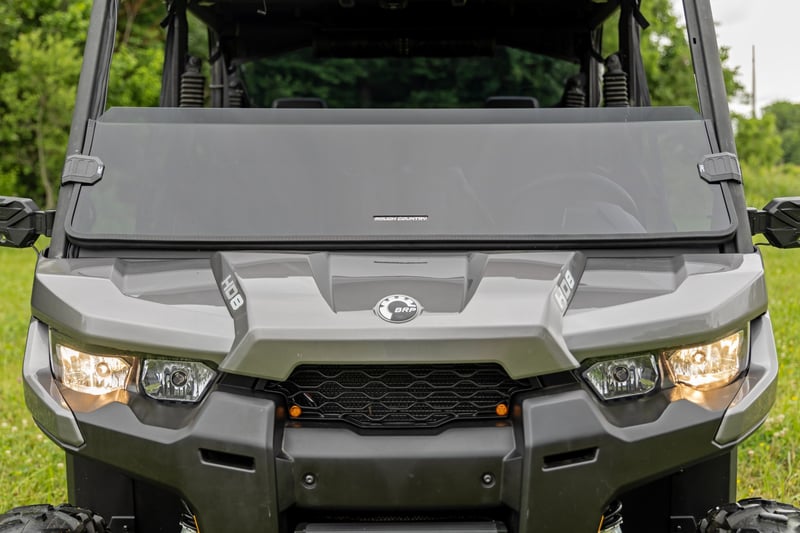 Rough Country - Tinted Half Windshield - Scratch Resistant | Can-Am Defender HD 5/HD 8/HD 9/HD 10