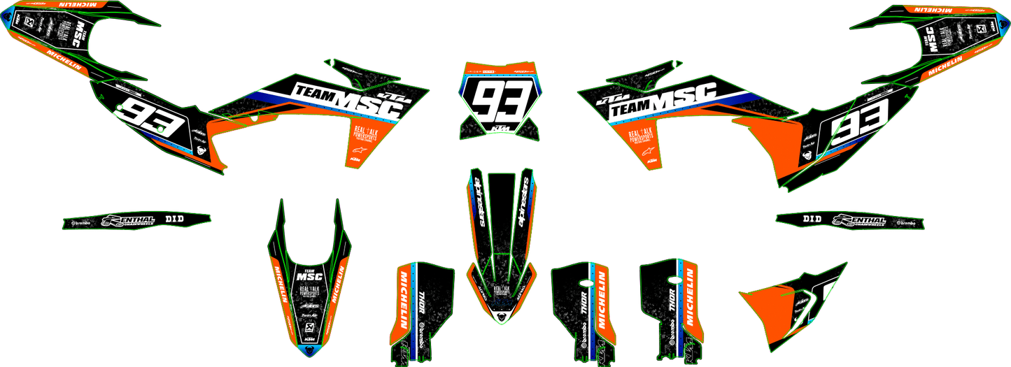 TEAM MSC - KTM MX GRAPHIC KIT #2