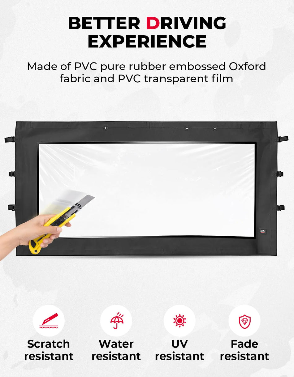 KEMIMOTO - Soft Front Windshield / Window for CFMOTO Uforce 1000/1000XL