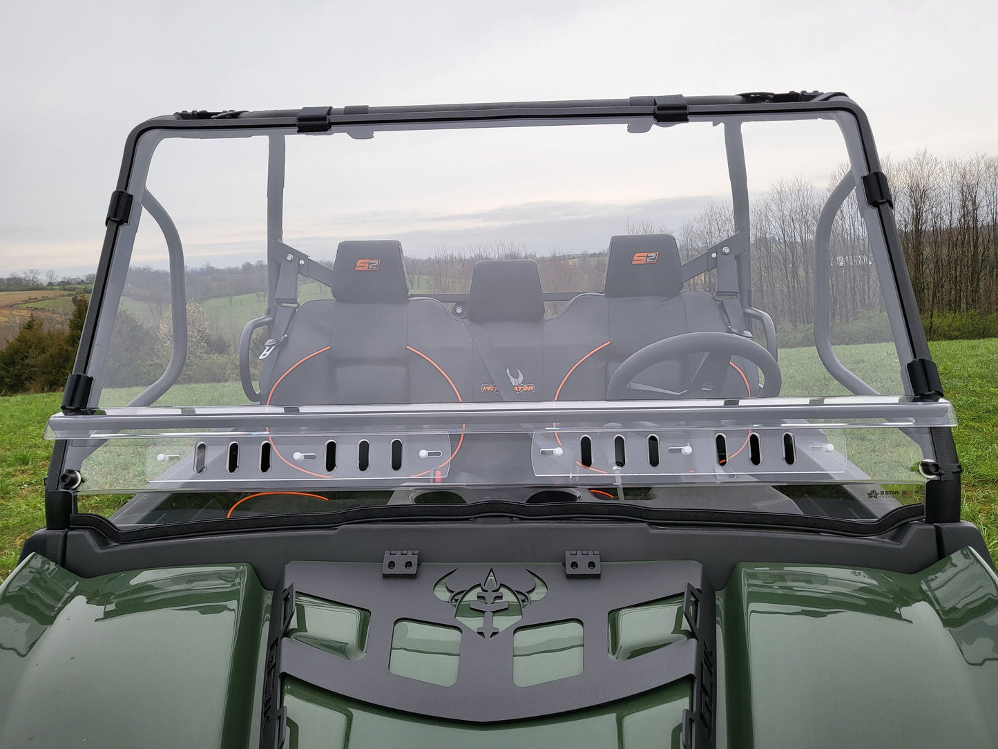 Intimidator GC1K 6-Seater - 2 Pc Windshield with Vent, Clamp, and Hard Coat Options - 3 Star UTV