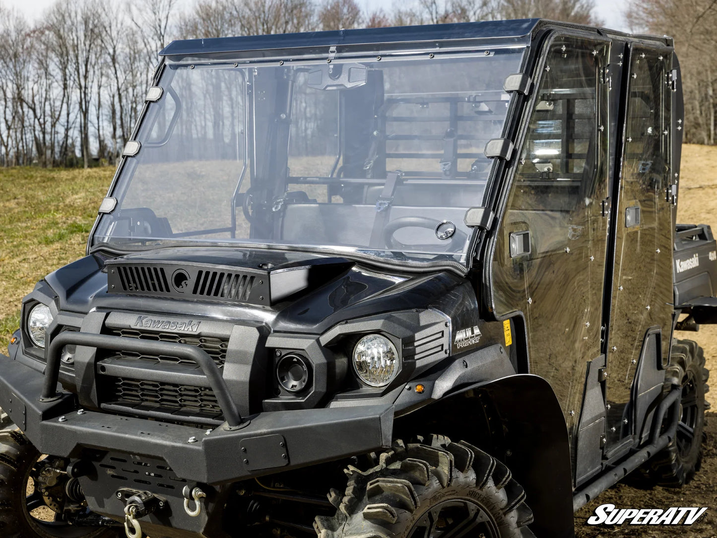 SuperATV - Kawasaki Mule Pro Scratch-Resistant Full Windshield