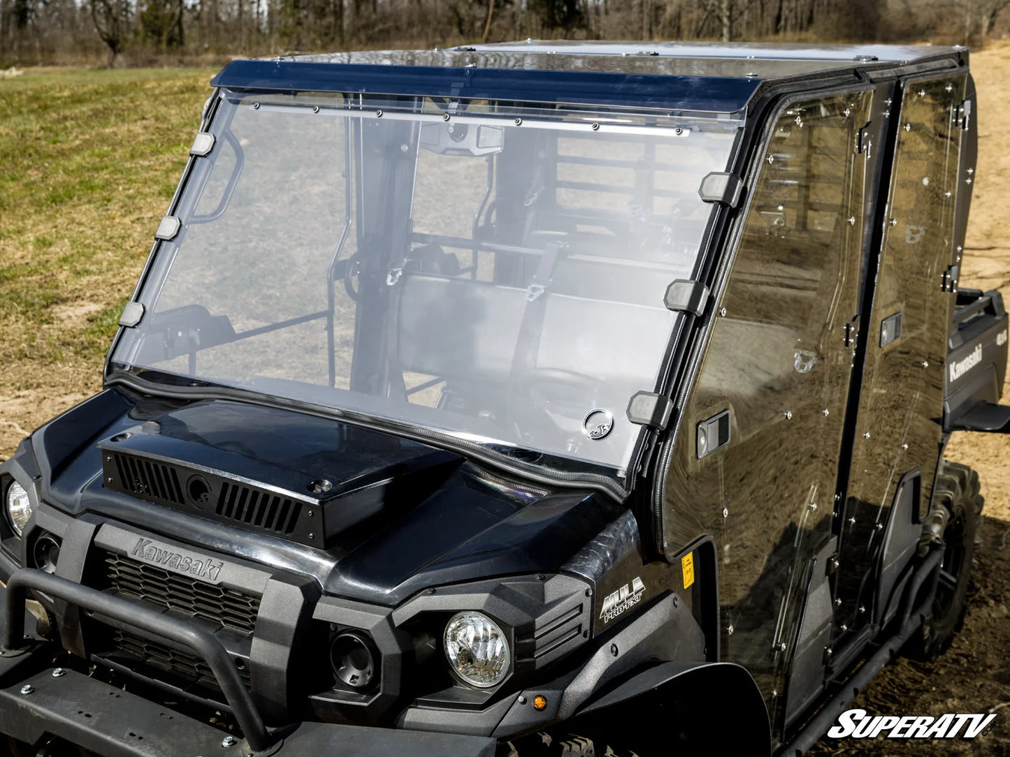 SuperATV - Kawasaki Mule Pro Scratch-Resistant Full Windshield