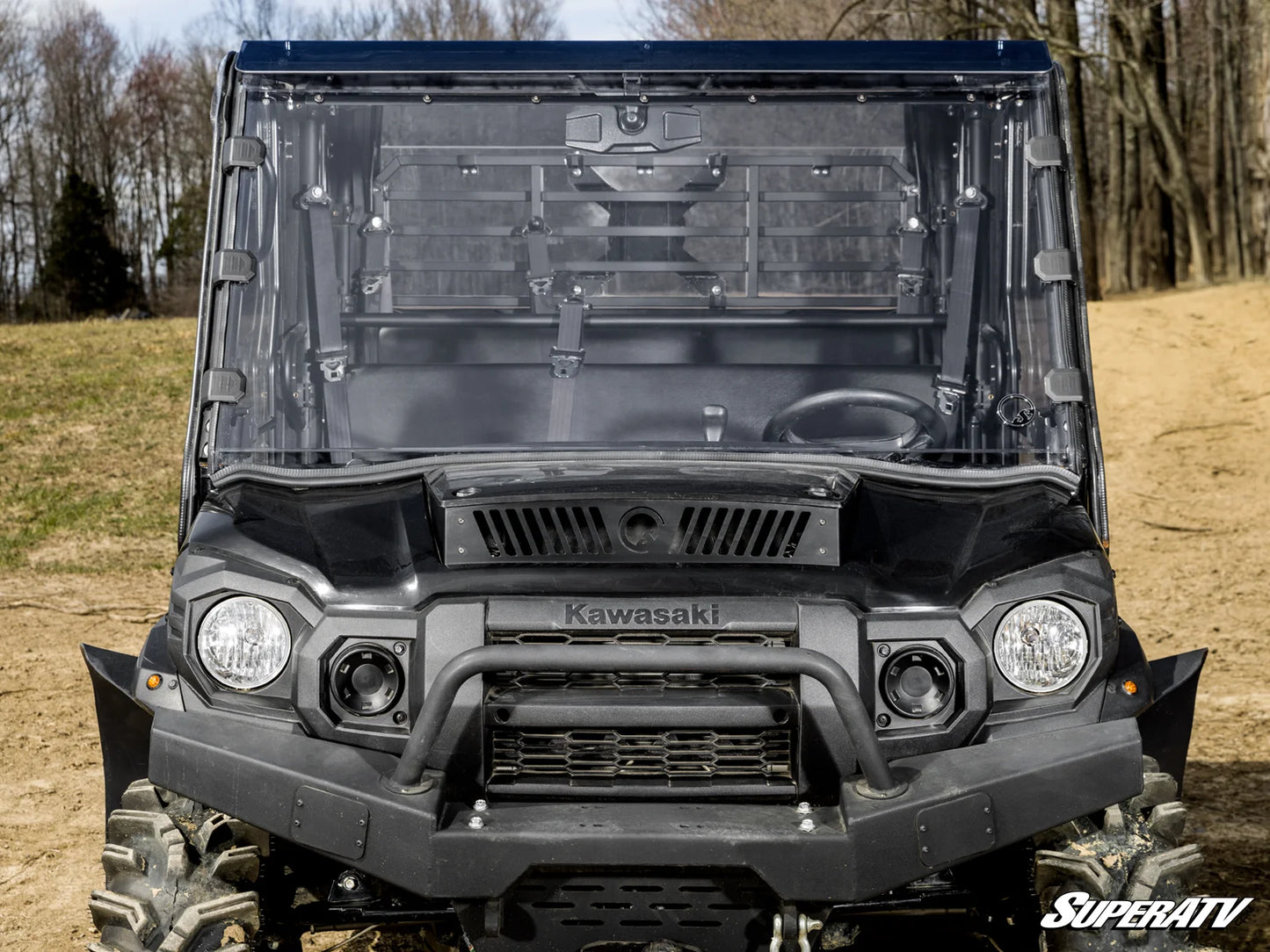 SuperATV - Kawasaki Mule Pro Scratch-Resistant Full Windshield