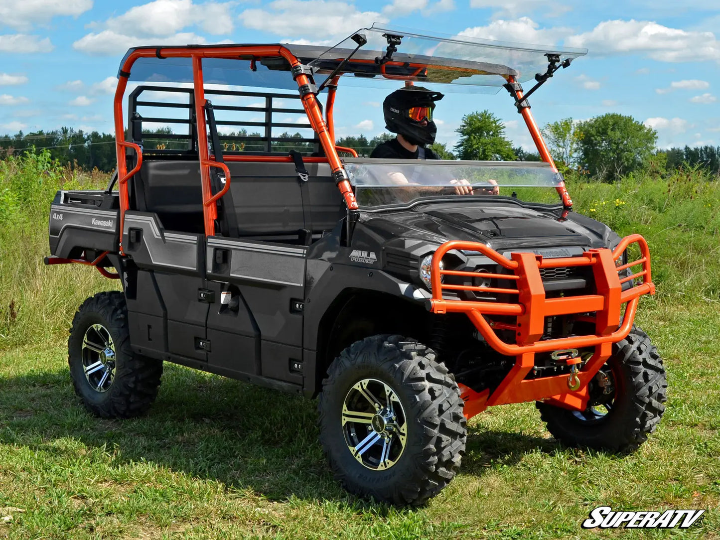 KAWASAKI MULE PRO SCRATCH RESISTANT FLIP WINDSHIELD