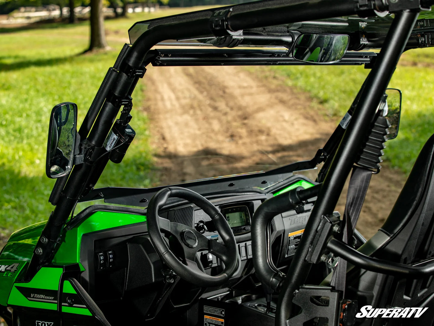 SuperATV - Kawasaki Teryx MaxDrive Power Flip Windshield