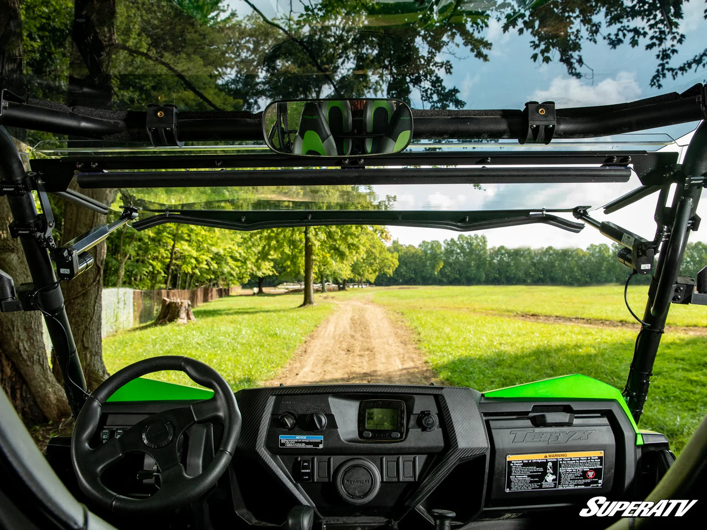 SuperATV - Kawasaki Teryx MaxDrive Power Flip Windshield