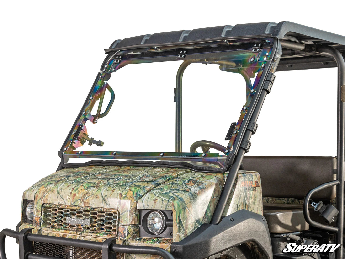 SuperATV - Kawasaki MULE 4000/4010 Scratch-Resistant Flip Windshield
