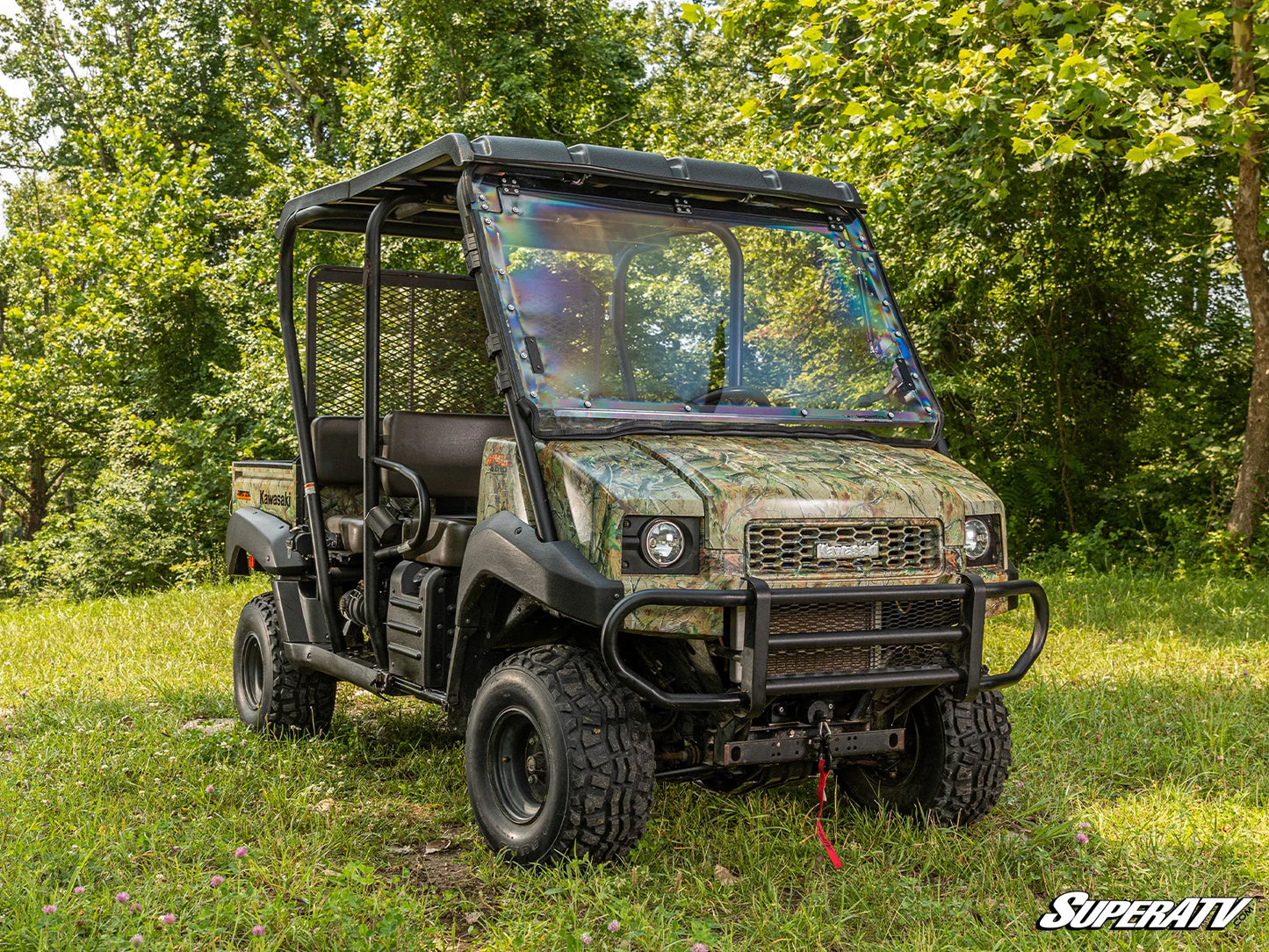 SuperATV - Kawasaki MULE 4000/4010 Scratch-Resistant Flip Windshield