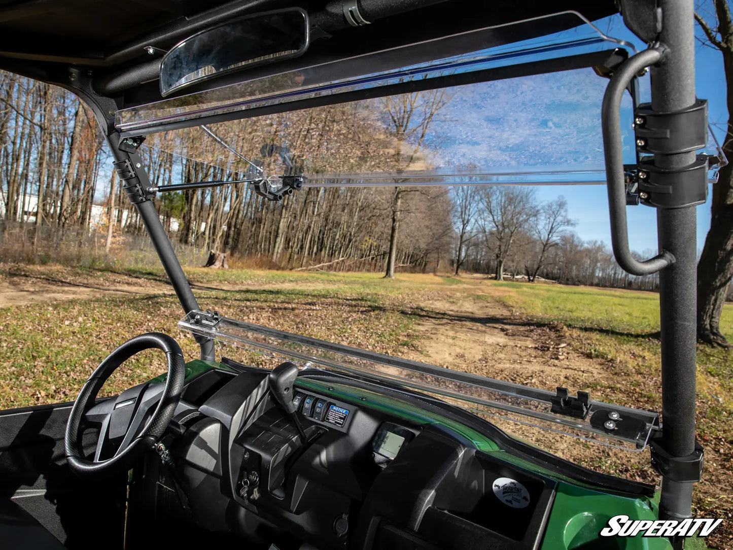 KAWASAKI MULE PRO-MX SCRATCH-RESISTANT FLIP WINDSHIELD