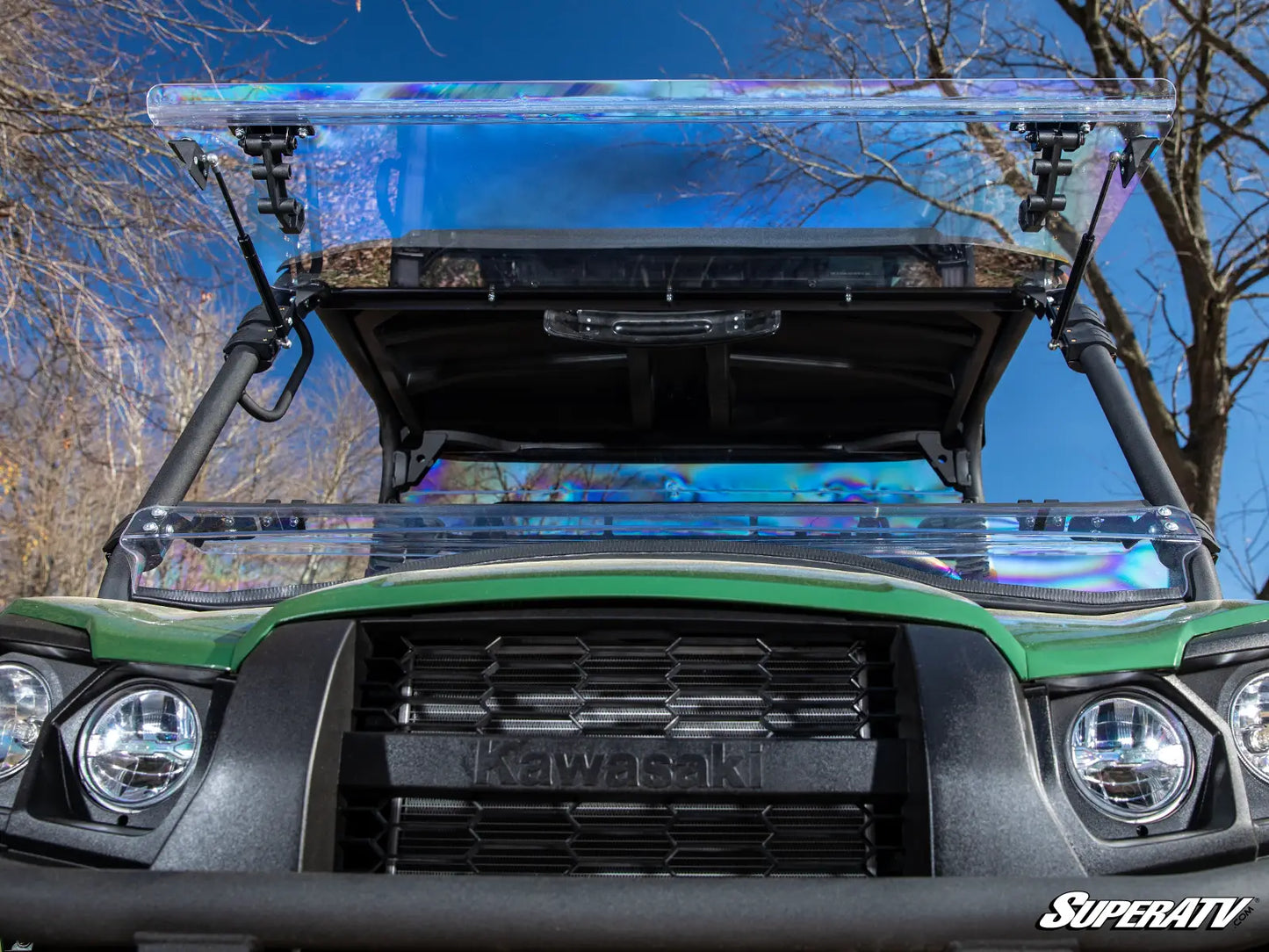 KAWASAKI MULE PRO-MX SCRATCH-RESISTANT FLIP WINDSHIELD