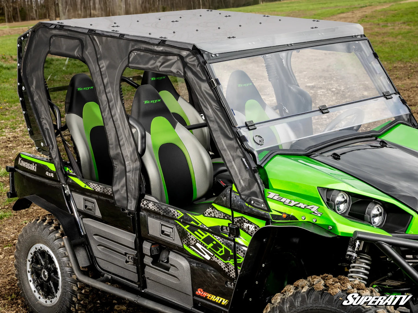 SuperATV - Kawasaki Teryx 4 Primal Soft Cab Enclosure Upper Doors