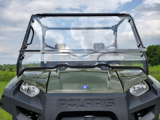 Polaris Full Size Ranger 500-700-800 2-Pc Scratch-Resistant Windshield - 3 Star UTV