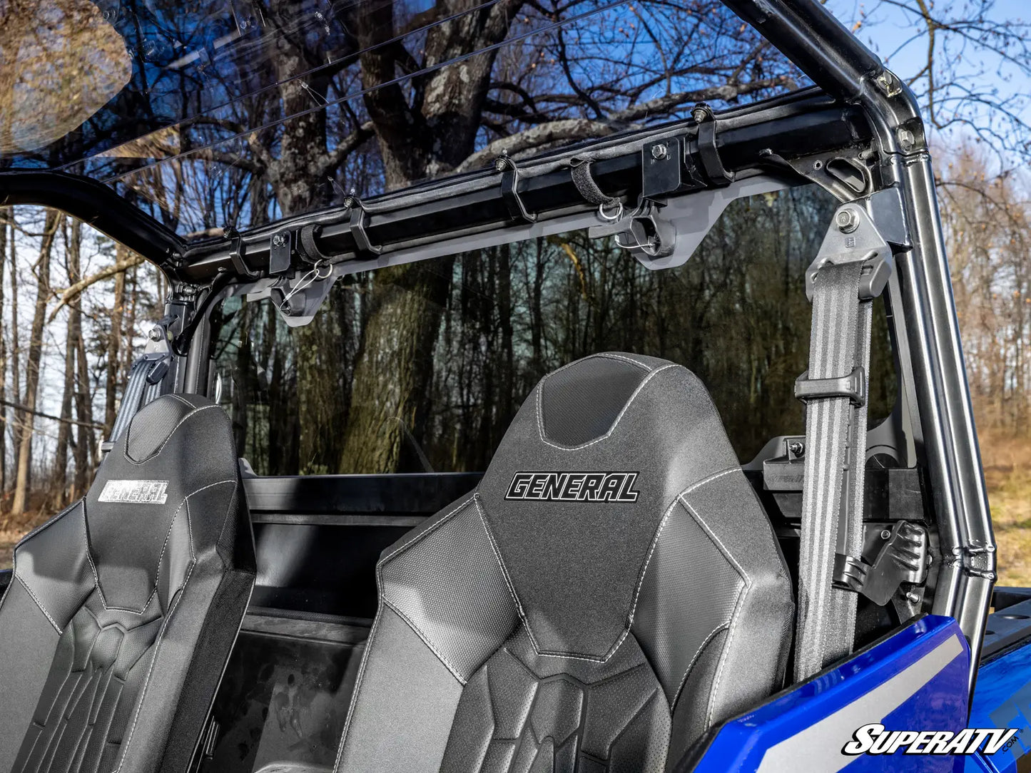 SuperATV - Polaris General 1000 Rear Glass Windshield