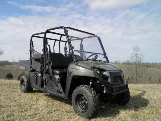 Polaris Ranger Mid Size Crew 2-Pc Scratch-Resistant Windshield - 3 Star UTV