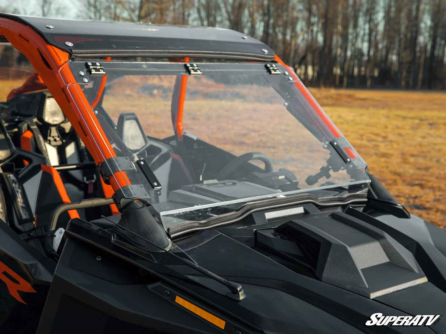 POLARIS RZR TURBO R SCRATCH-RESISTANT FLIP WINDSHIELD